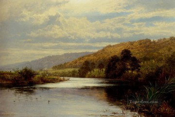 ベンジャミン・ウィリアムズ リーダー Painting - テムズ川沿い ベンジャミン・ウィリアムズ リーダー